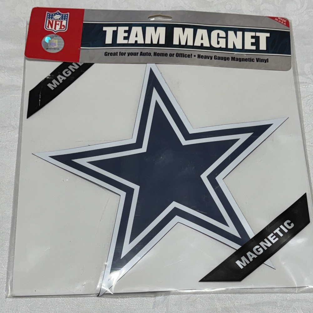 NFL Dallas Cowboys Magnet and Decal Set - Blue and Silver - Picture 9 of 11